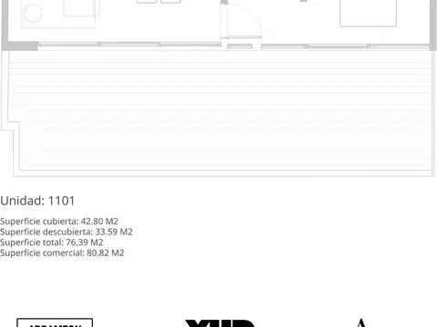 Departamento de 2 ambientes en venta en Recoleta