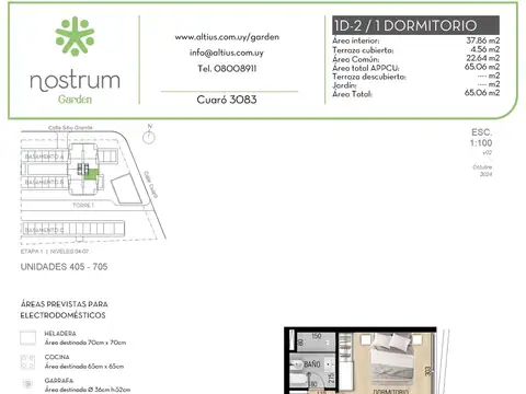 VENTA 1 DORMITORIO NOSTRUM GARDEN PRADO