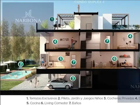 Departamento 5 ambientes con 2 baños