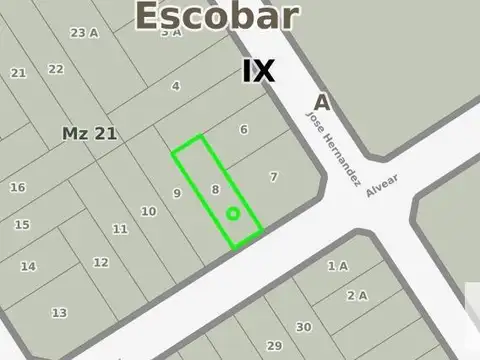Alvear e/ Eva Perón y José Hernández