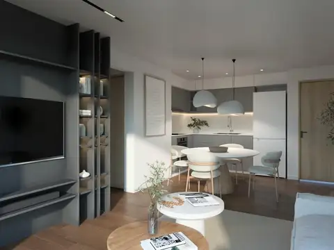 Departamento 2 ambientes con 2 baños