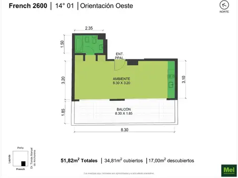 French 2600, Piso 14