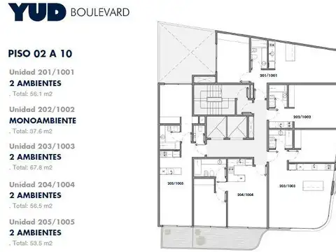 Departamento 2 ambientes con 1 baño