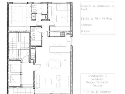 Departamento en Venta de 3 ambientes