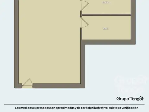 Departamento Monoambiente con 1 baño