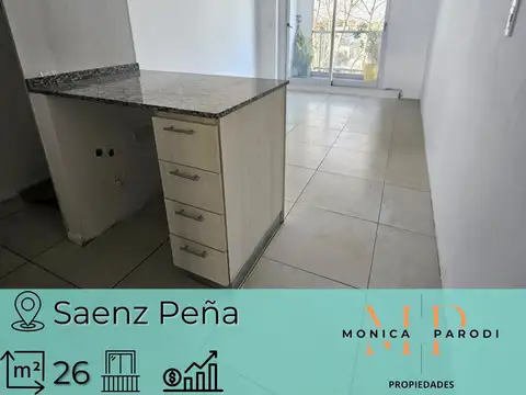MONOAMBIENTE EN VENTA EN SÁENZ PEÑA CON BALCÓN Y UBICACIÓN ESTRATÉGICA