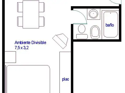 Departamento en Venta de Monoambiente