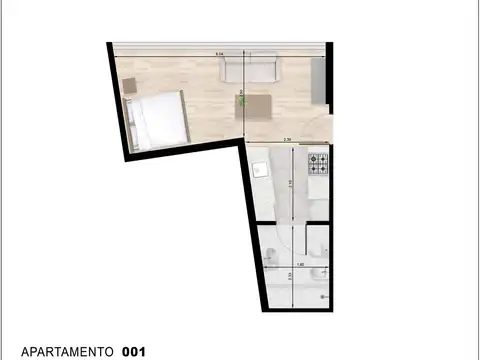 MONOAMBIENTE EN VENTA EN 3 CRUCES