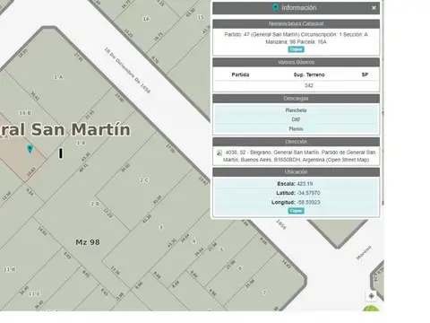 Terreno en Venta en San Andrés, USD 340.000