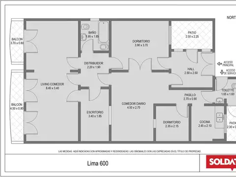 Departamento en Alquiler de 2 dormitorios
