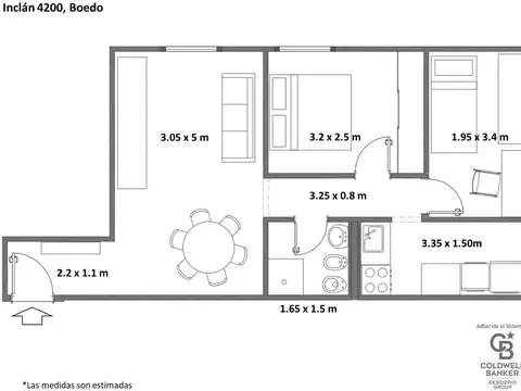 Departamento en Venta de 3 ambientes