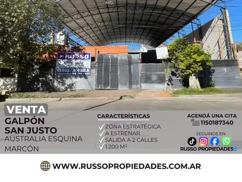 Venta de Galpon en San Justo