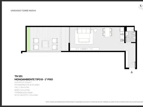Departamento en Venta en Boedo, USD 79.000