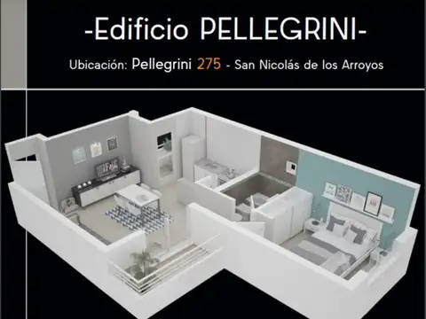 Departamento en Venta de 1 dormitorio