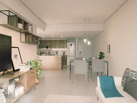 Departamento 2 ambientes con 1 baño