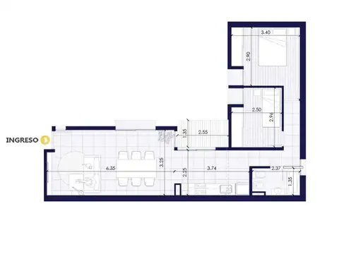 Venta departamento 2 dormitorios Pichincha Rosario