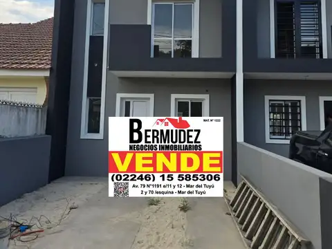 venta duplex 3 ambientes obra en pozo calle 59 entre 4 y 5 mar del tuyu