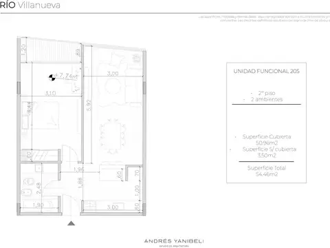 Departamento en Venta de 2 ambientes