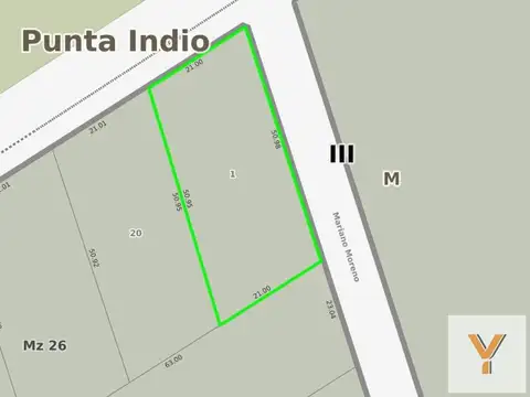 Terreno en Venta 51  mts Fondo