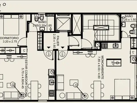 Departamento en Venta de 2 ambientes