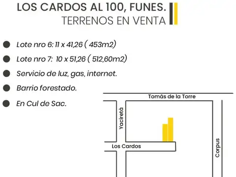 Terreno en Venta en Funes, USD 60.000