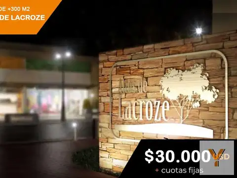 Terreno en venta - 325mts2 - Altos de Lacroze, Manuel B. Gonnet, La Plata