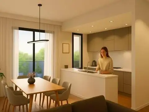 Departamento Monoambiente con 2 baños