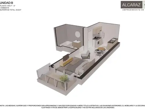 Departamento en Venta de Monoambiente