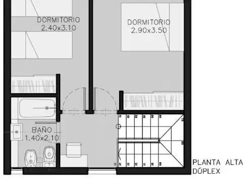 Departamento 3 ambientes con 2 baños