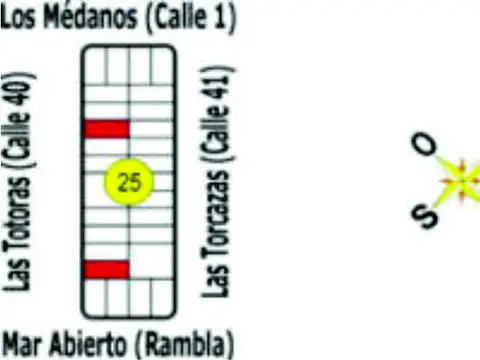 2 Lotes: Las Totoras E/ Los Médanos y Mar Abierto - La Esmeralda - B533