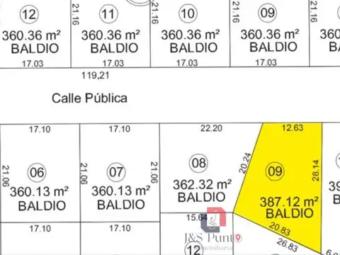 Terreno en Venta de 387,0 m2
