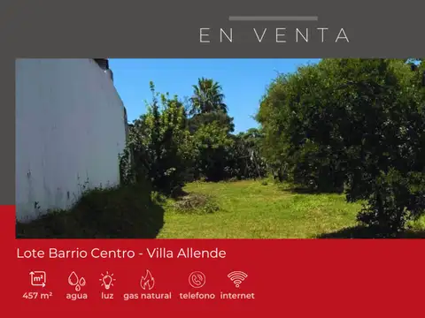 Lote ubicado en Barrio Centro - Villa Allende