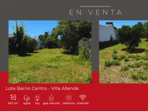 Terreno en Venta en Villa Allende, USD 75.000