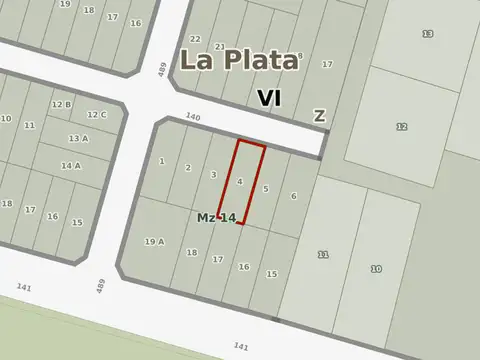 Terreno en Venta 33  mts Frente