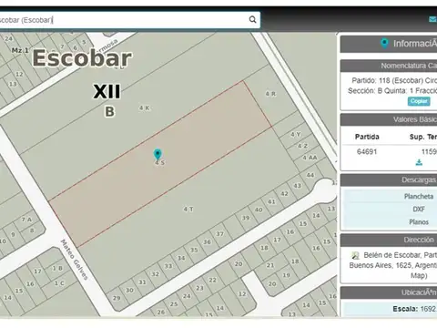 Terreno en Venta en Belén de Escobar, USD 325.000