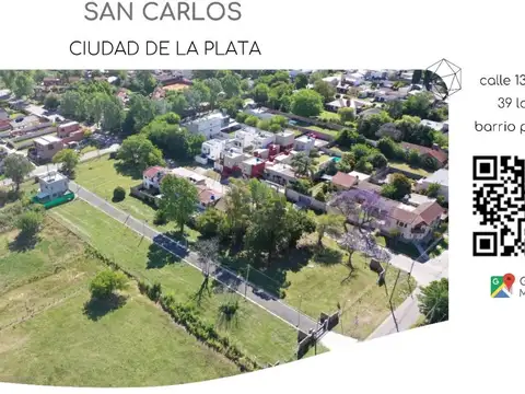 34 E/ 132 y 133  - LOTE EN SAN CARLOS BARRIO SEMI CERRADO 