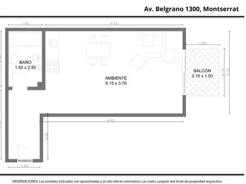 Departamento en Venta de Monoambiente