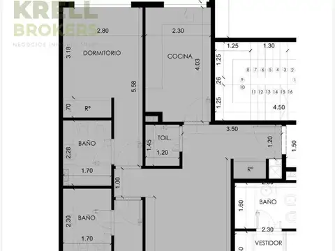 Emprendimiento en Villa Urquiza, departamento 3 ambientes.