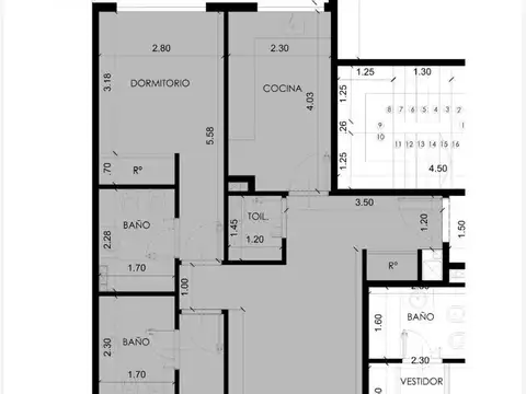 Emprendimiento en Villa Urquiza, departamento 3 ambientes.