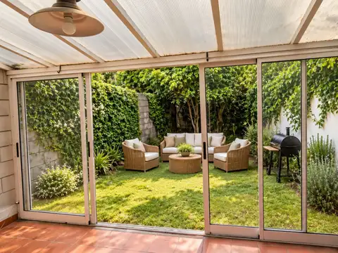 Departamento PB con jardín contrafrente monoambiente dividido Liniers