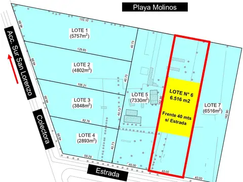 Terreno en Venta de 6516,0 m2