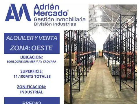Boulogne Sur Mer  y Avenida Crovara Deposito con oficinas próximo a General Paz
