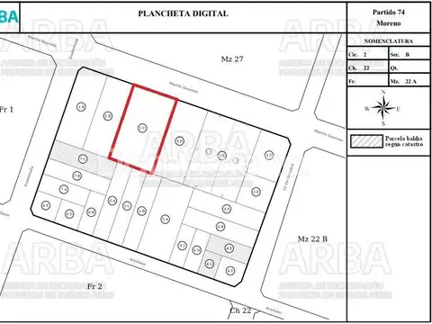 Terreno Fraccion  en Venta ubicado en Moreno, G.B.A. Zona Oeste, Argentina