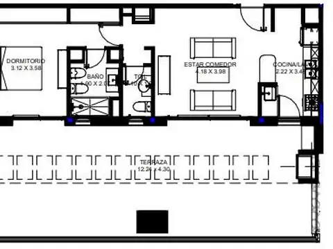 Departamento en Venta con 1 cocheras