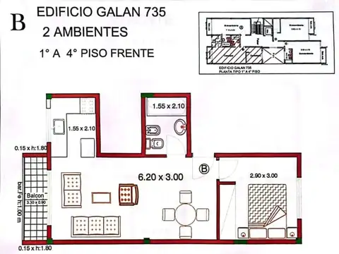 Departamento en Venta de Monoambiente