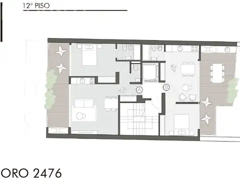 Oro y Av. Santa Fe - Unidad 12B