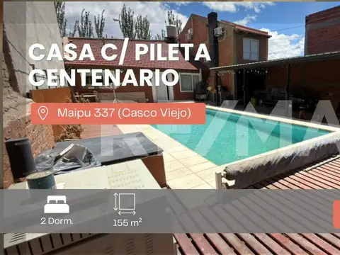 VENTA CASA 2 DORMITORIOS C/PILETA CENTENARIO