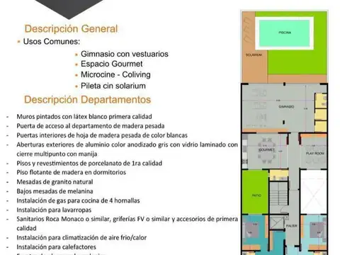 Departamento 2 ambientes con 1 baño