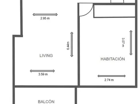 Departamento en Venta de 1 dormitorio