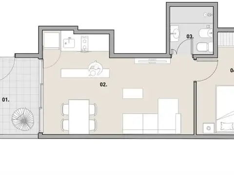 Departamento en Venta de 2 ambientes